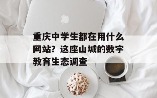 重庆中学生都在用什么网站？这座山城的数字教育生态调查