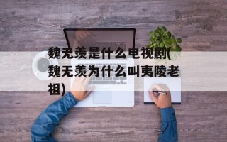 魏无羡是什么电视剧(魏无羡为什么叫夷陵老祖)