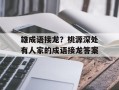 雄成语接龙？桃源深处有人家的成语接龙答案