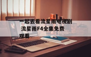 一起去看流星雨电视剧 流星雨F4全集免费观看