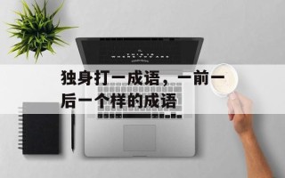 独身打一成语，一前一后一个样的成语