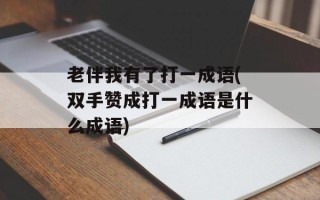 老伴我有了打一成语(双手赞成打一成语是什么成语)