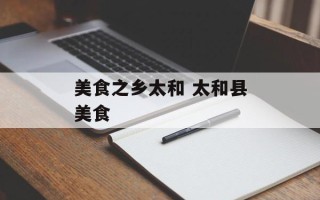 美食之乡太和 太和县美食