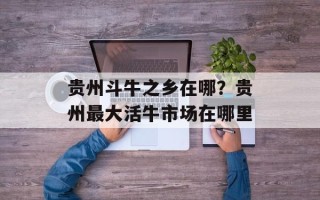 贵州斗牛之乡在哪？贵州最大活牛市场在哪里