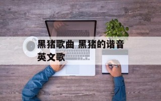 黑猪歌曲 黑猪的谐音英文歌