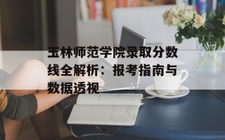 玉林师范学院录取分数线全解析：报考指南与数据透视