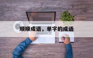 顺顺成语，单字的成语