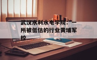 武汉水利水电学院：一所被低估的行业黄埔军校