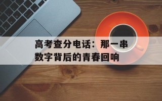 高考查分电话：那一串数字背后的青春回响