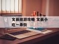 文县旅游攻略 文县小吃一条街
