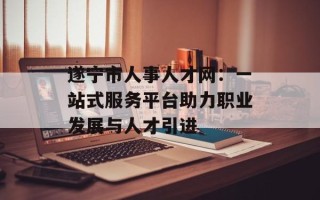 遂宁市人事人才网：一站式服务平台助力职业发展与人才引进