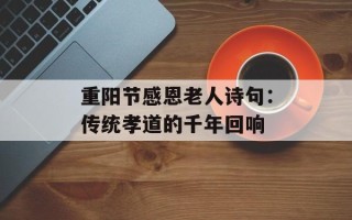 重阳节感恩老人诗句：传统孝道的千年回响