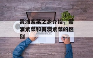 霞浦紫菜之乡介绍，霞浦紫菜和南澳紫菜的区别