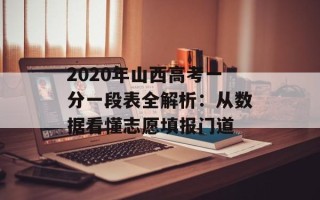 2020年山西高考一分一段表全解析：从数据看懂志愿填报门道
