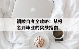铜陵自考全攻略：从报名到毕业的实战指南