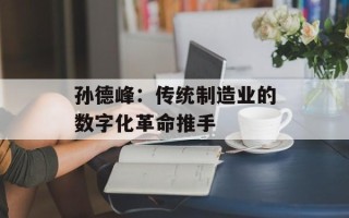 孙德峰：传统制造业的数字化革命推手
