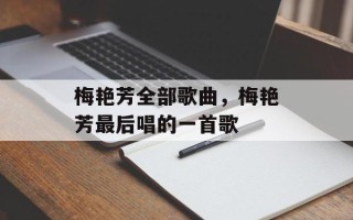 梅艳芳全部歌曲，梅艳芳最后唱的一首歌