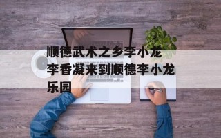 顺德武术之乡李小龙 李香凝来到顺德李小龙乐园