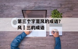 第三个字是风的成语？风苐三的成语
