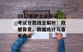 2013年护士资格证考试分数线全解析：政策背景、数据统计与备考启示