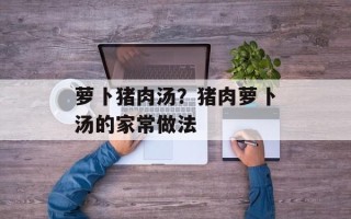 萝卜猪肉汤？猪肉萝卜汤的家常做法