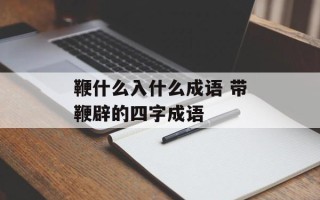 鞭什么入什么成语 带鞭辟的四字成语