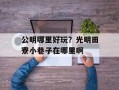 公明哪里好玩？光明田寮小巷子在哪里啊