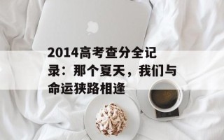 2014高考查分全记录：那个夏天，我们与命运狭路相逢