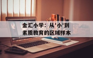金汇小学：从'小'到素质教育的区域样本