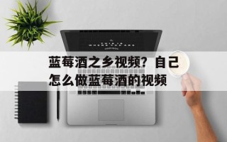 蓝莓酒之乡视频？自己怎么做蓝莓酒的视频