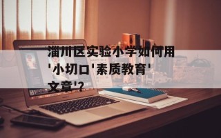 淄川区实验小学如何用'小切口'素质教育'文章'？
