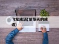 飞龙成语(龙带天的成语)