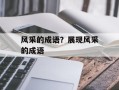 风采的成语？展现风采的成语
