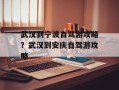武汉到宁波自驾游攻略？武汉到安庆自驾游攻略