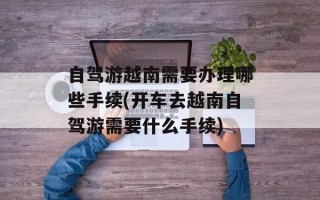 自驾游越南需要办理哪些手续(开车去越南自驾游需要什么手续)