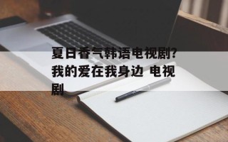 夏日香气韩语电视剧？我的爱在我身边 电视剧