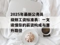 2025年最新公务员级别工资标准表：一文读懂你的薪资构成与晋升路径