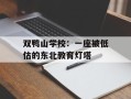 双鸭山学校：一座被低估的东北教育灯塔
