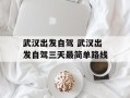 武汉出发自驾 武汉出发自驾三天最简单路线