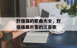 野强强的歌曲大全，野强强最厉害的三首歌