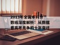 2013年全国本科分数线深度解析：从数据看高考竞争的十年变迁