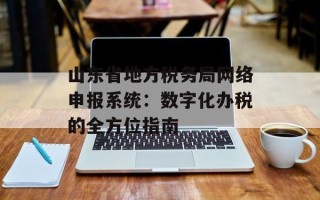 山东省地方税务局网络申报系统：数字化办税的全方位指南