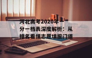 河北高考2020年一分一档表深度解析：从排名看懂志愿填报门道