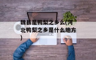 魏县是鸭梨之乡么(河北鸭梨之乡是什么地方)