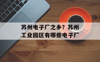 苏州电子厂之乡？苏州工业园区有哪些电子厂