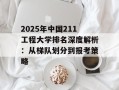 2025年中国211工程大学排名深度解析：从梯队划分到报考策略