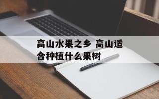 高山水果之乡 高山适合种植什么果树