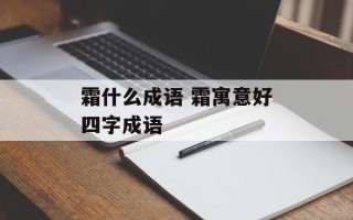 霜什么成语 霜寓意好四字成语