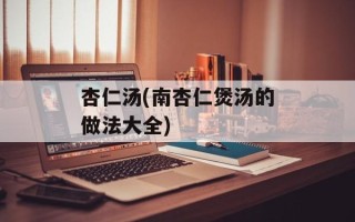 杏仁汤(南杏仁煲汤的做法大全)