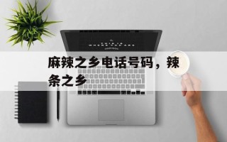 麻辣之乡电话号码，辣条之乡